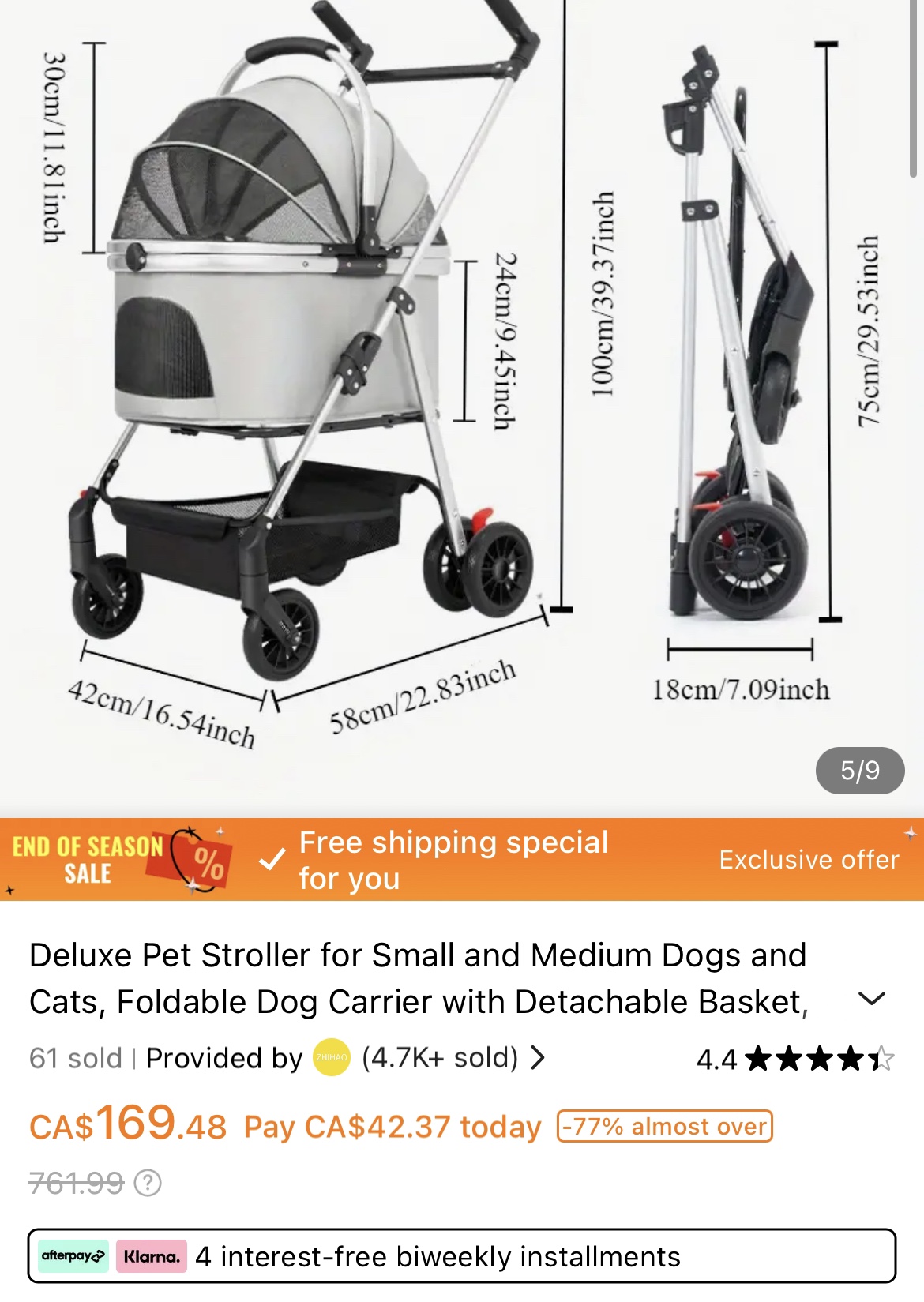 Premium Pet Stroller image indicator(4)