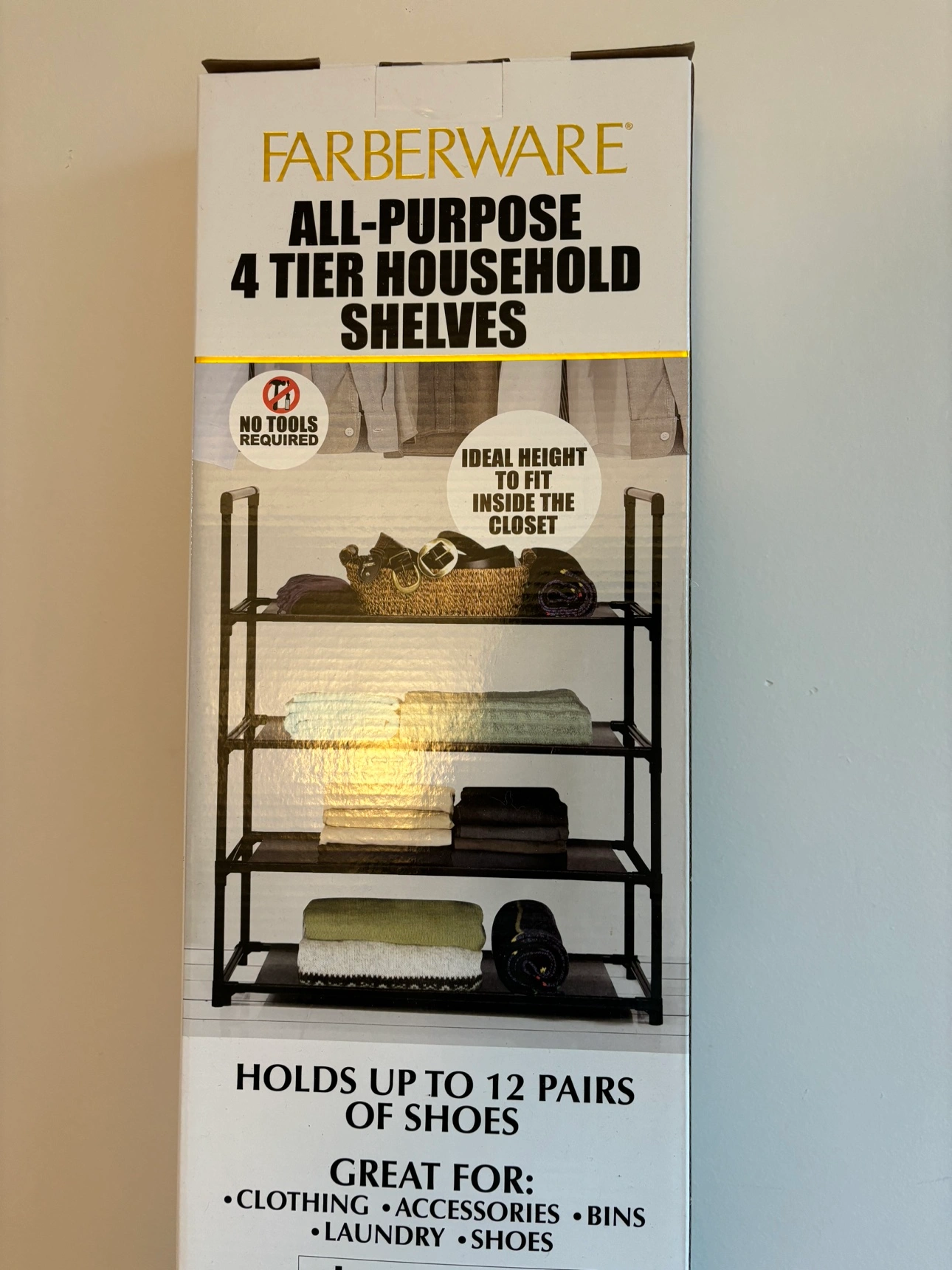 Farberware Tier Shoe Rack Karrot