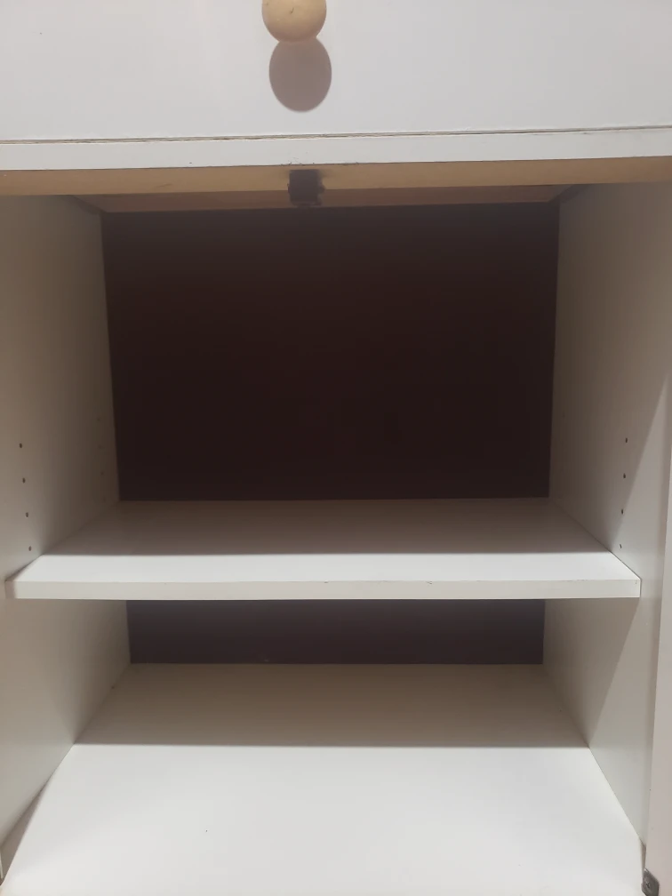 White microwave stand With Doors and Drawer - photo 2