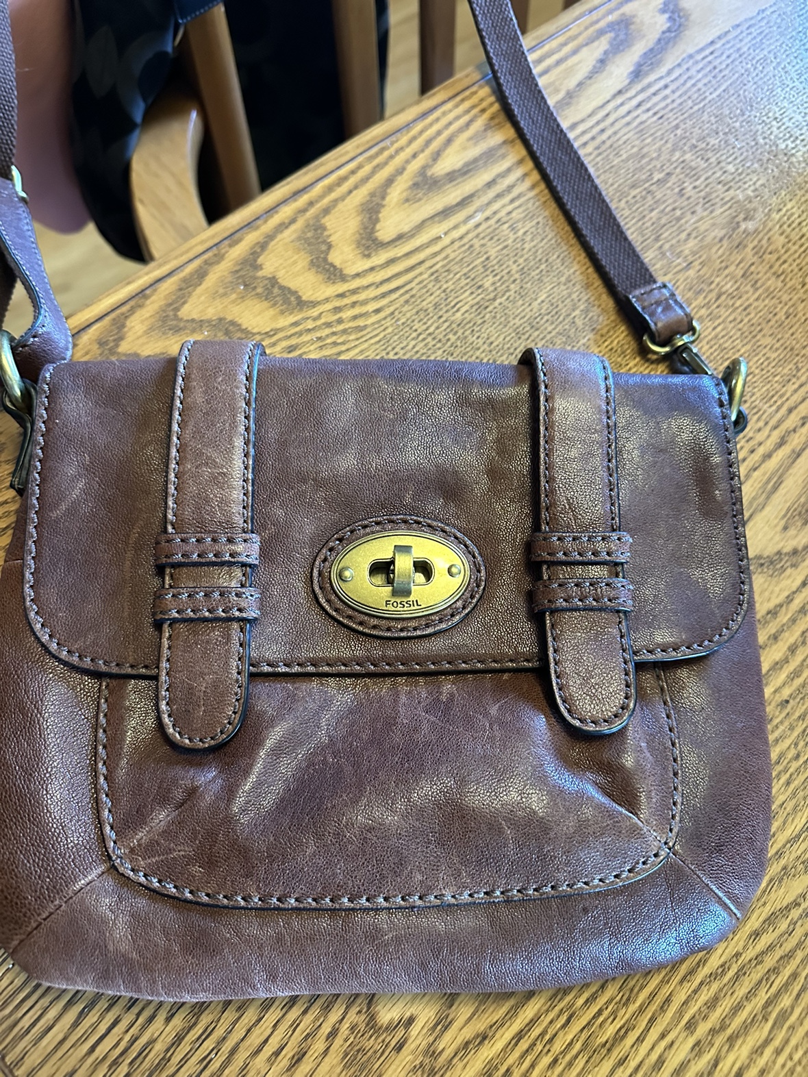 Fossil Leather Crossbody Bag thumbnail
