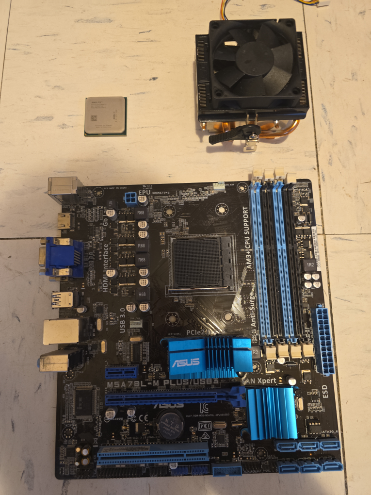 AMD FX-8370 CPU, ASUS M5A78L-M PLUS/USB3 Motherboard and Cooler