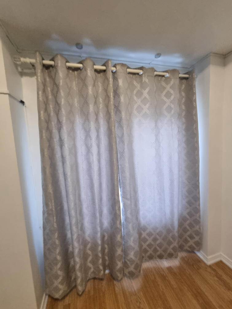 A set of Grey & White Curtains image indicator(2)