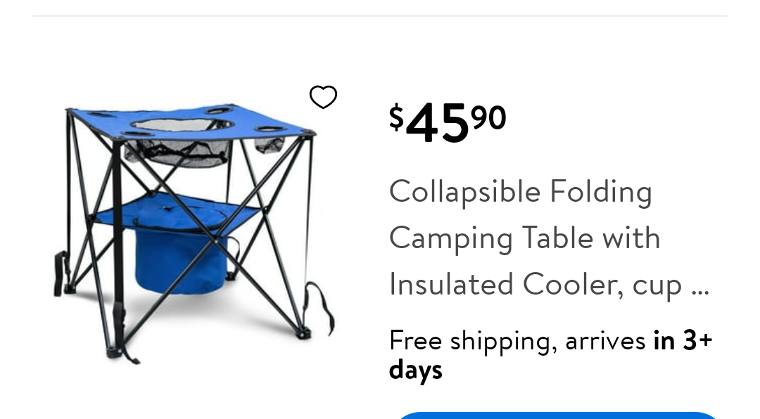 Collapsible Folding Camping Table