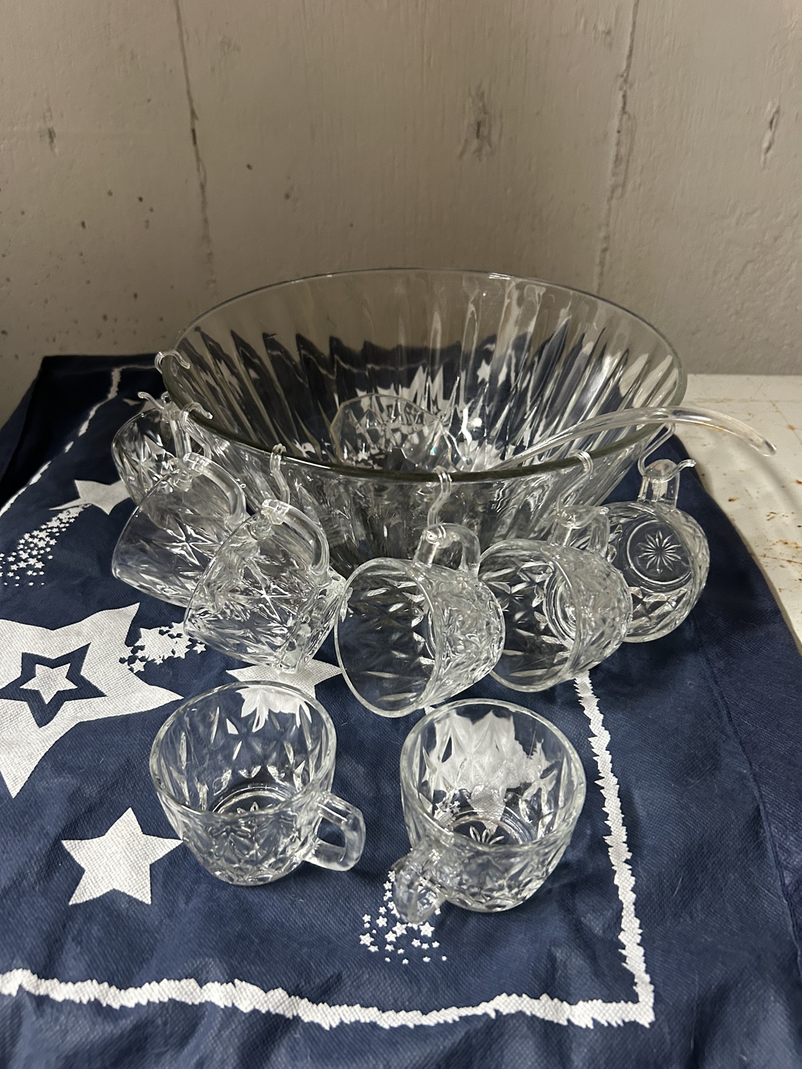 Crystal Punch Bowl Set