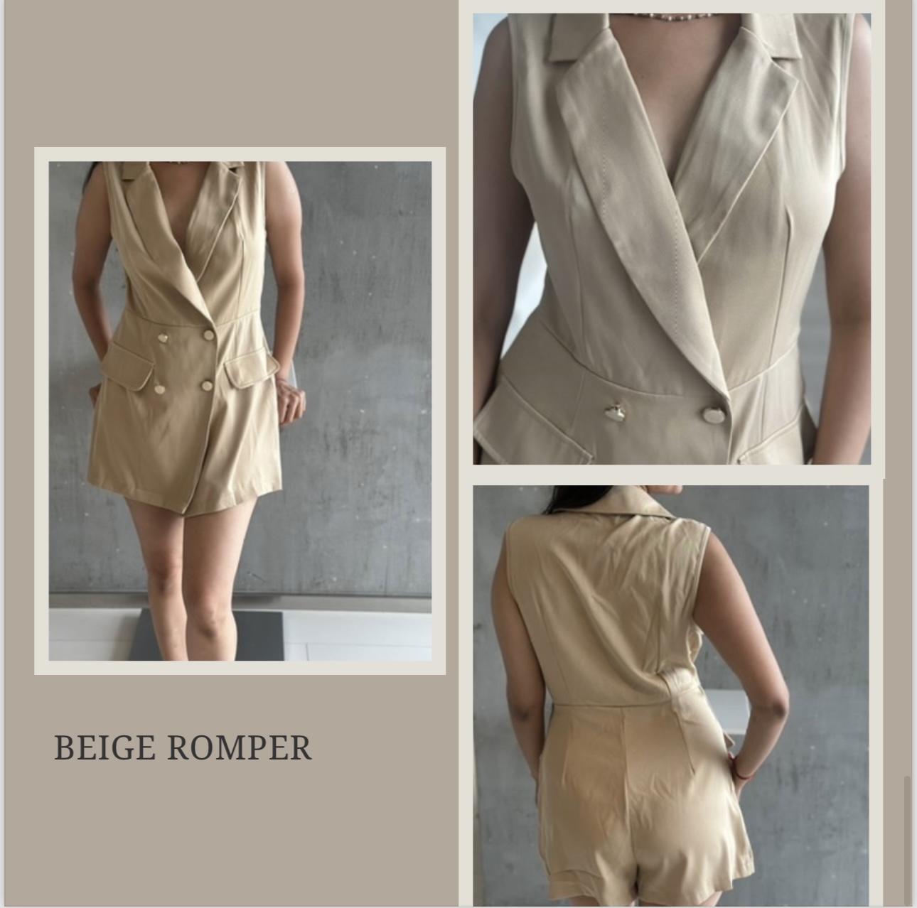 Beige Romper