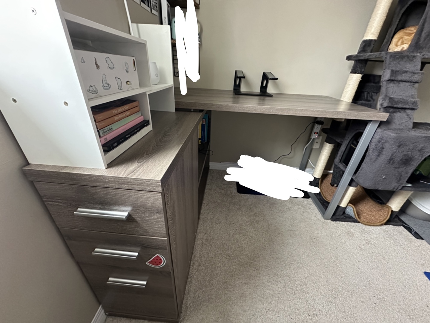 L-shaped desk including chair and desk organizer - photo 2