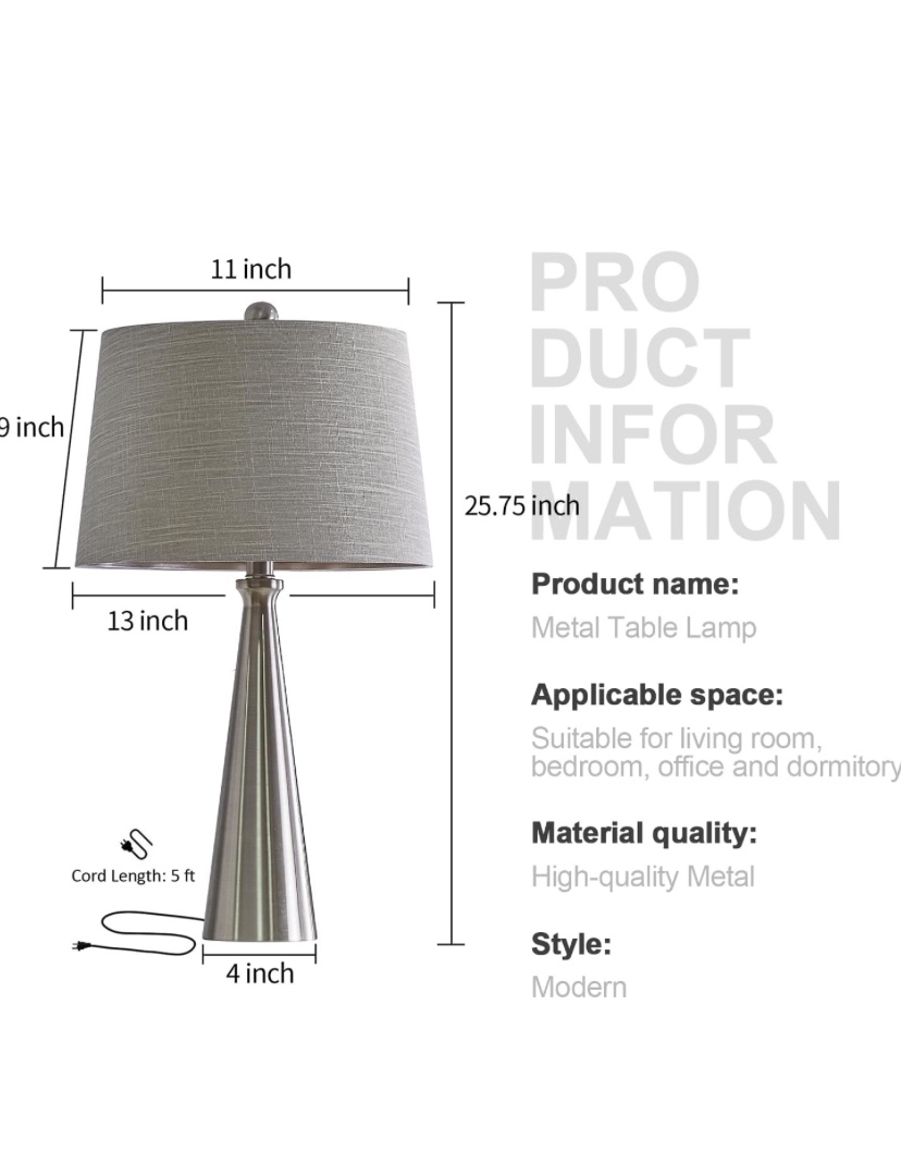Oneach 25.75" Table Lamps Set of 2 - photo 4