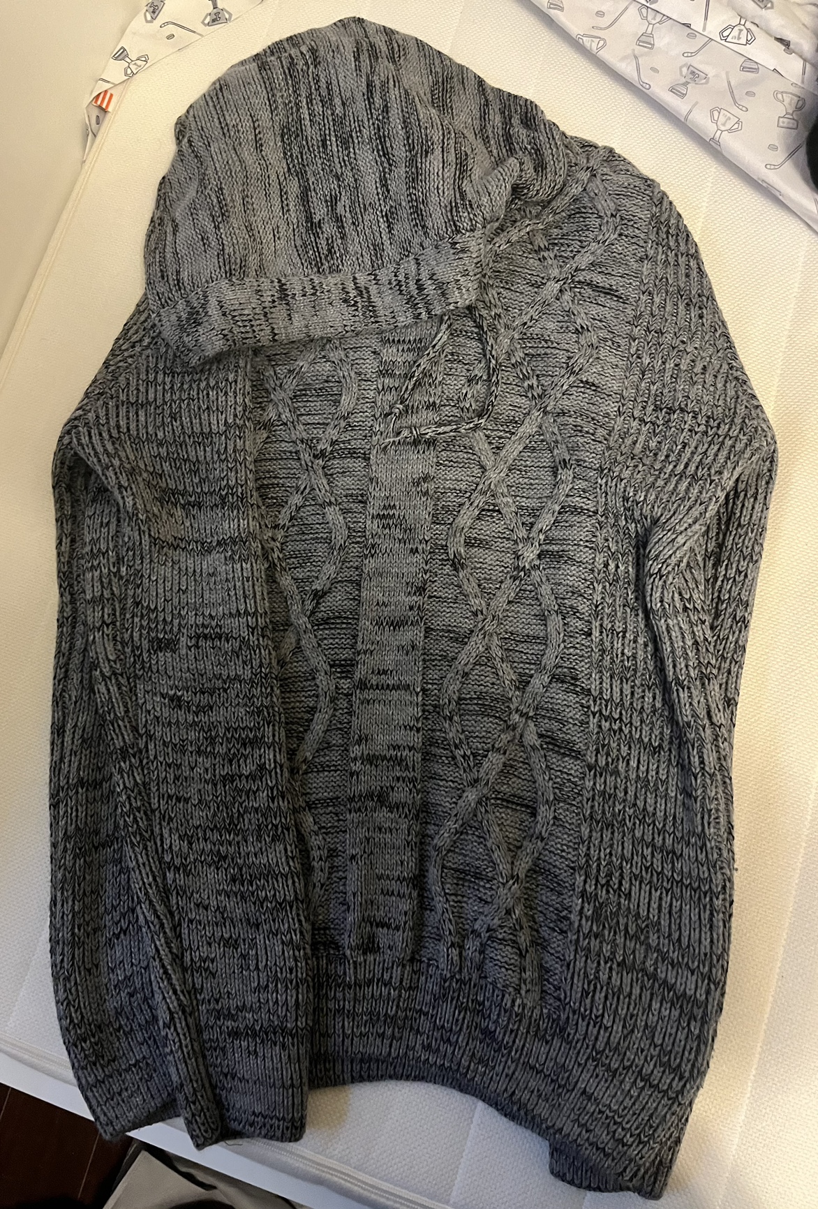 Grey Cable Knit Sweater thumbnail