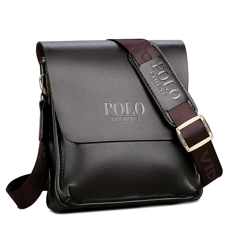 Brown Leather Messenger Bag (Polo)