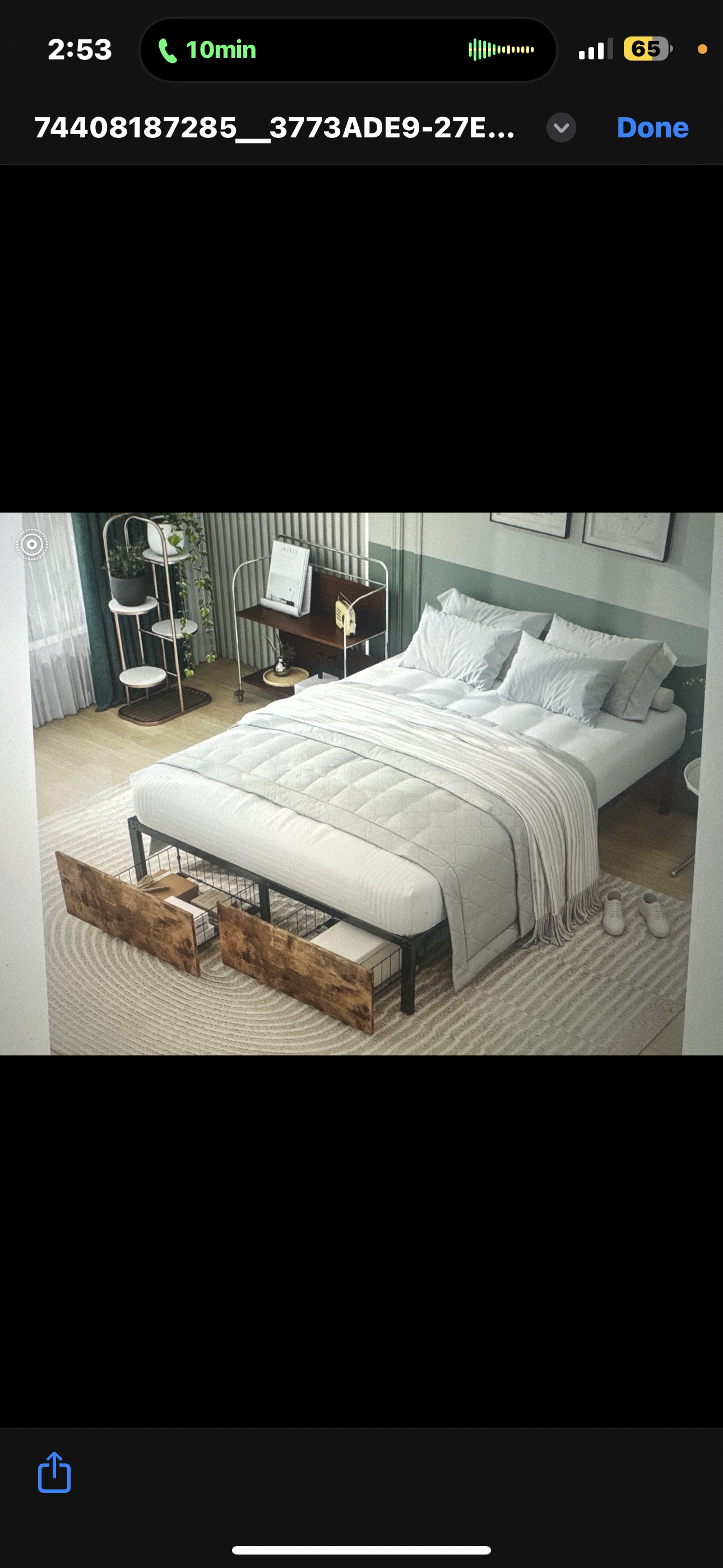 Queen size bed and frame - photo 2