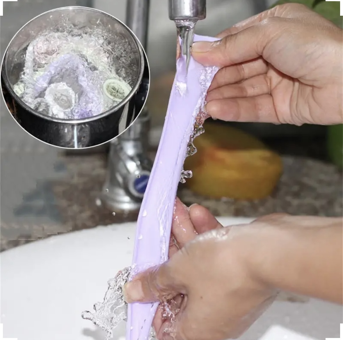 6 Silicone Straws - Reusable& Washable image indicator(4)