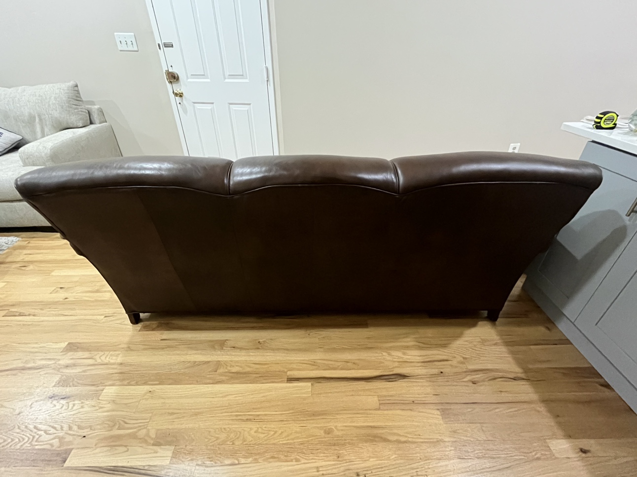 Brown Leather Couch - photo 2