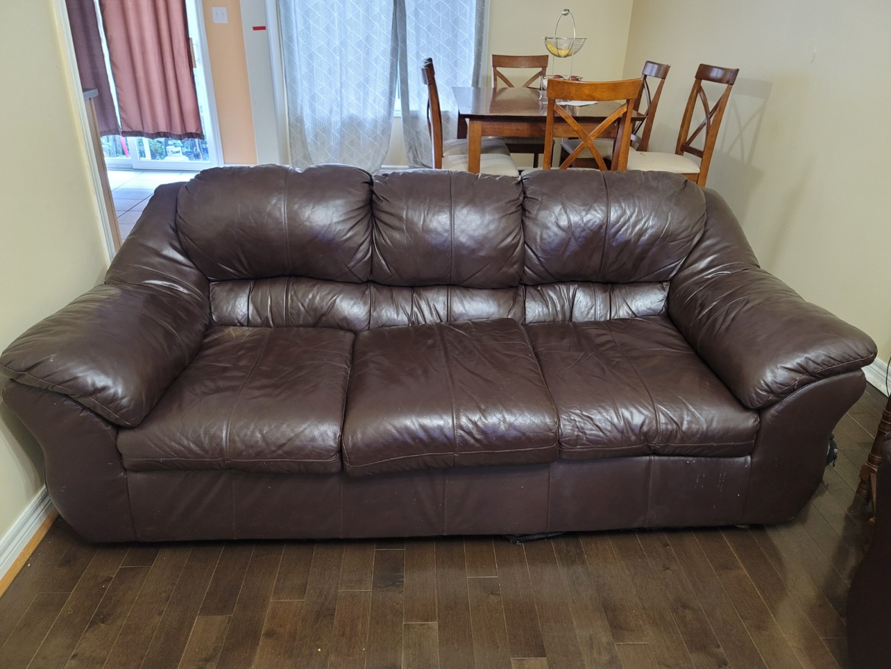 Brown Leather Loveseat and Sofa Set NEW PRICE* thumbnail