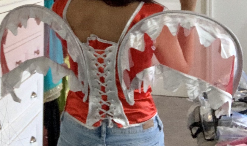 Corset with Wings Halloween Costume Top - photo 2