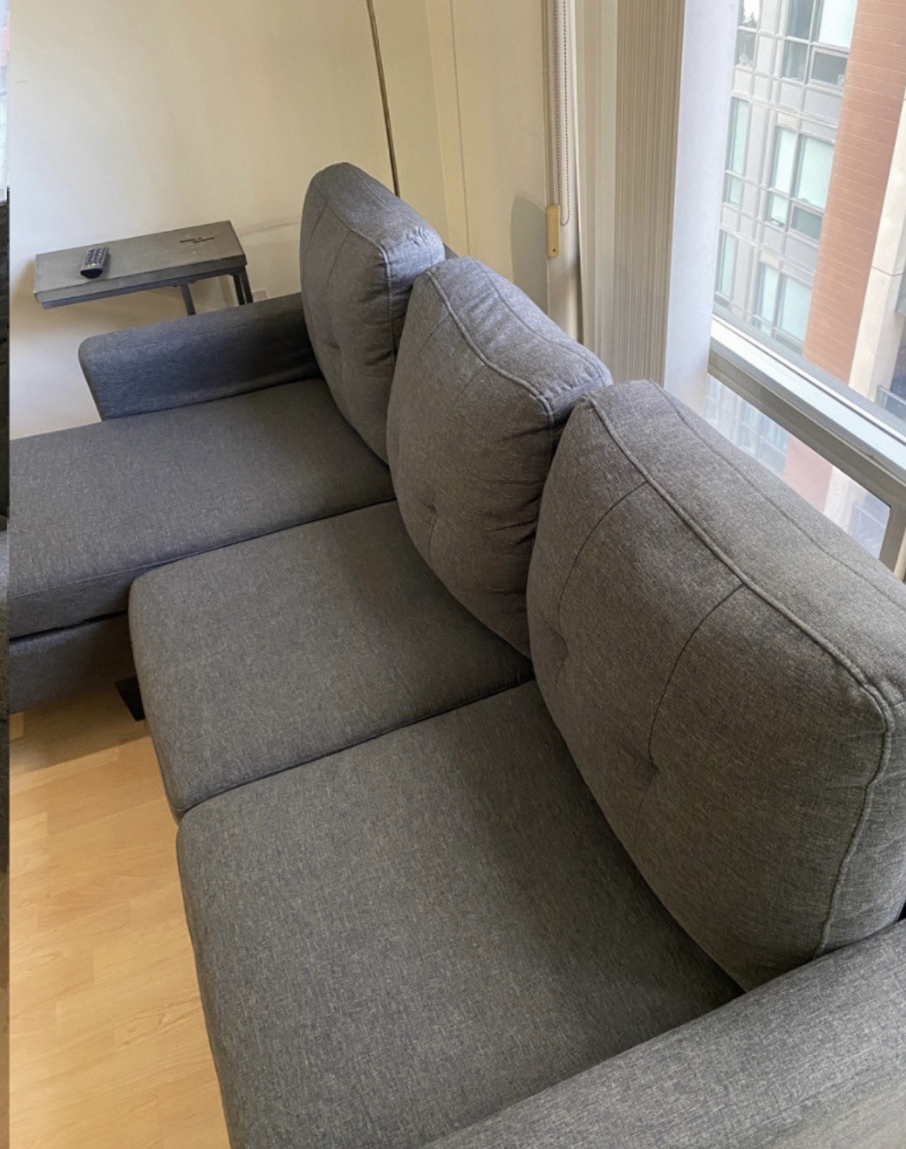 Grey Reversible Sectional Sofa w - photo 4