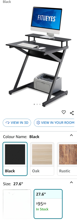 *READ DESCRIPTION*     Computer Desk with Shelf image indicator(2)