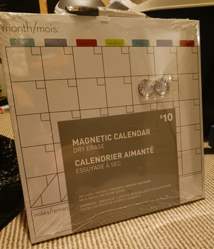 Magnetic Dry Erase Calendar (new) thumbnail