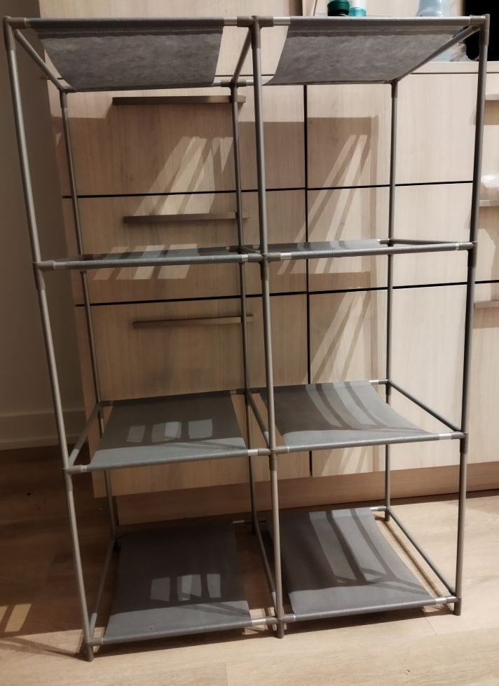 Small Shelf Fabric with 2 Storage Baskets thumbnail