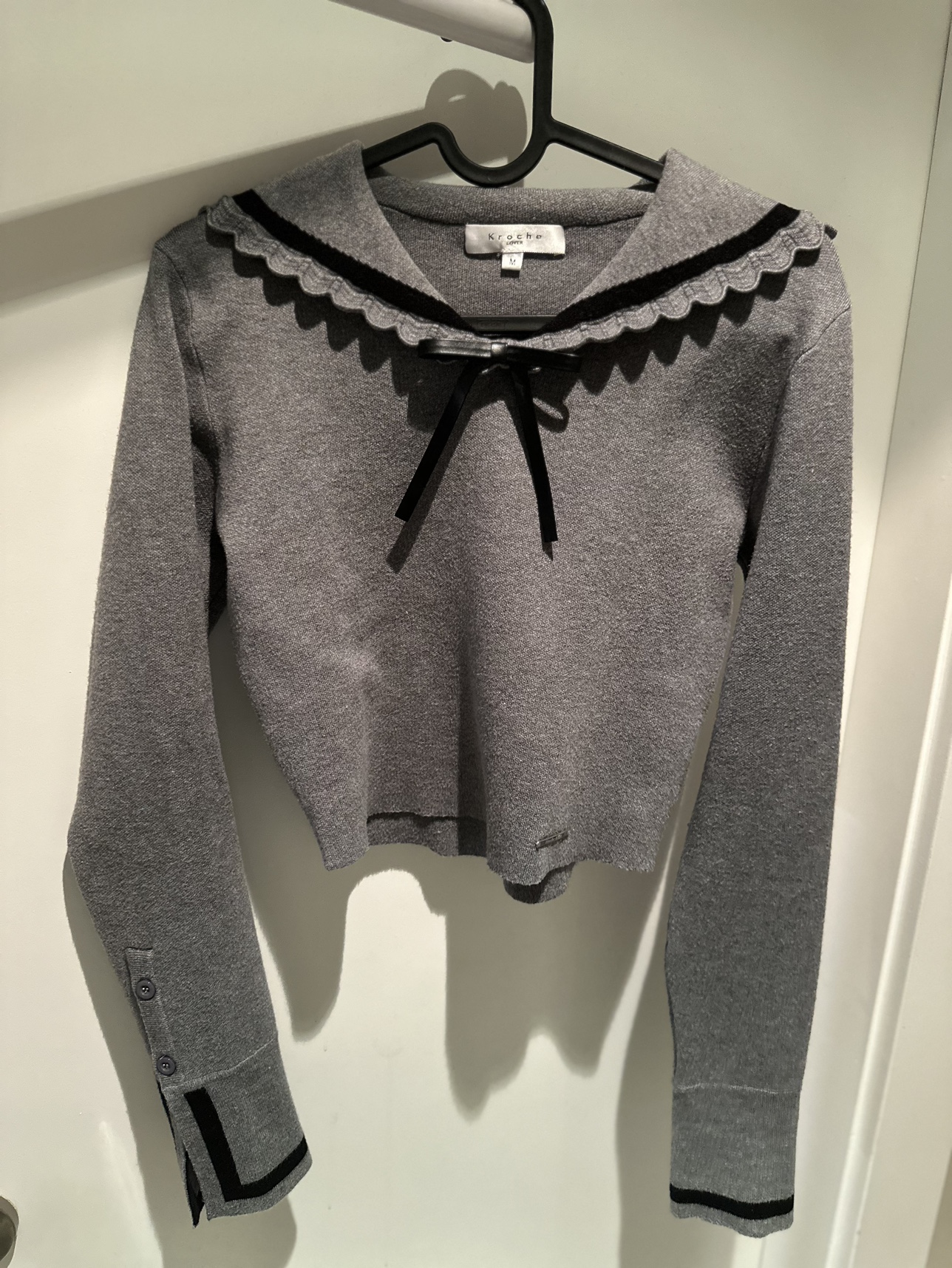Grey Sailor Collar Sweater