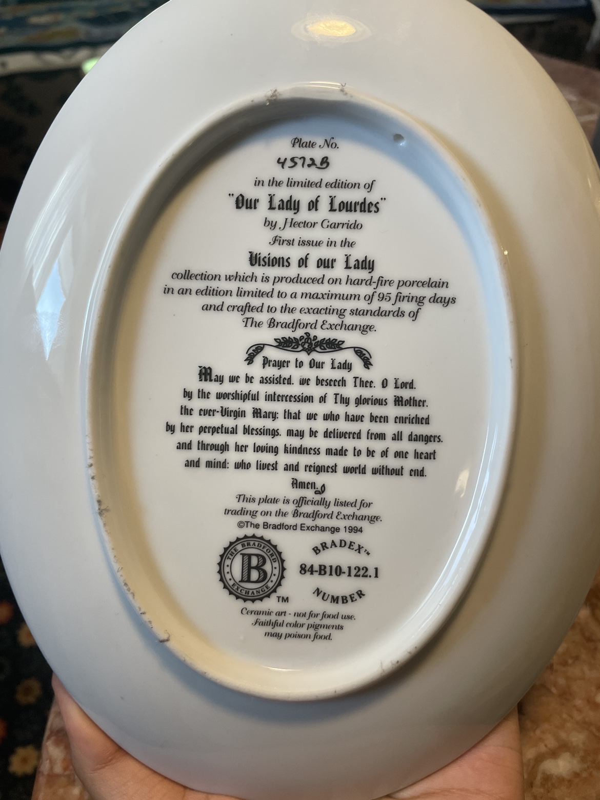 Our Lady of Lourdes Plate - photo 2