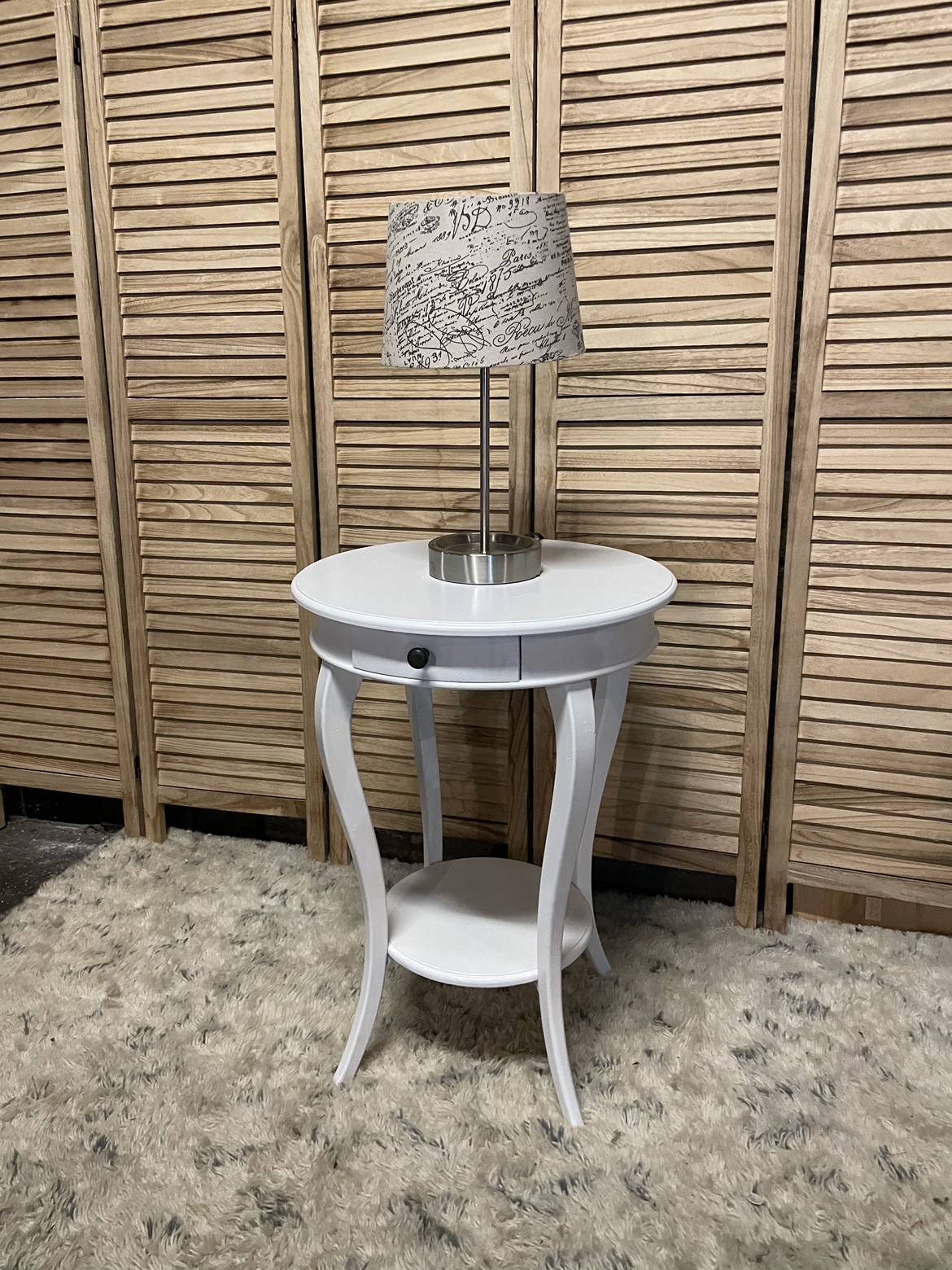 White End Table with Drawer - photo 2