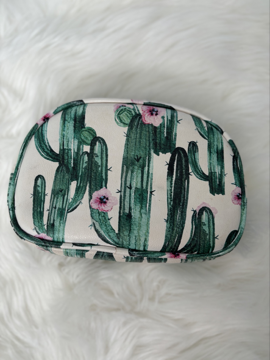 Cactus Print Makeup Bag