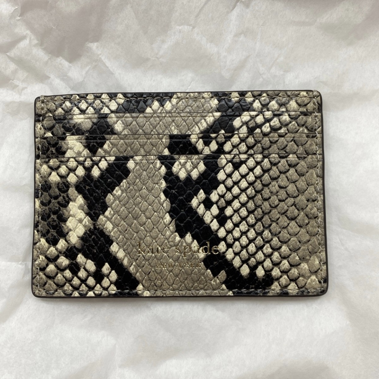 [Kate Spade] Snake Pattern Small Slim Card Holder