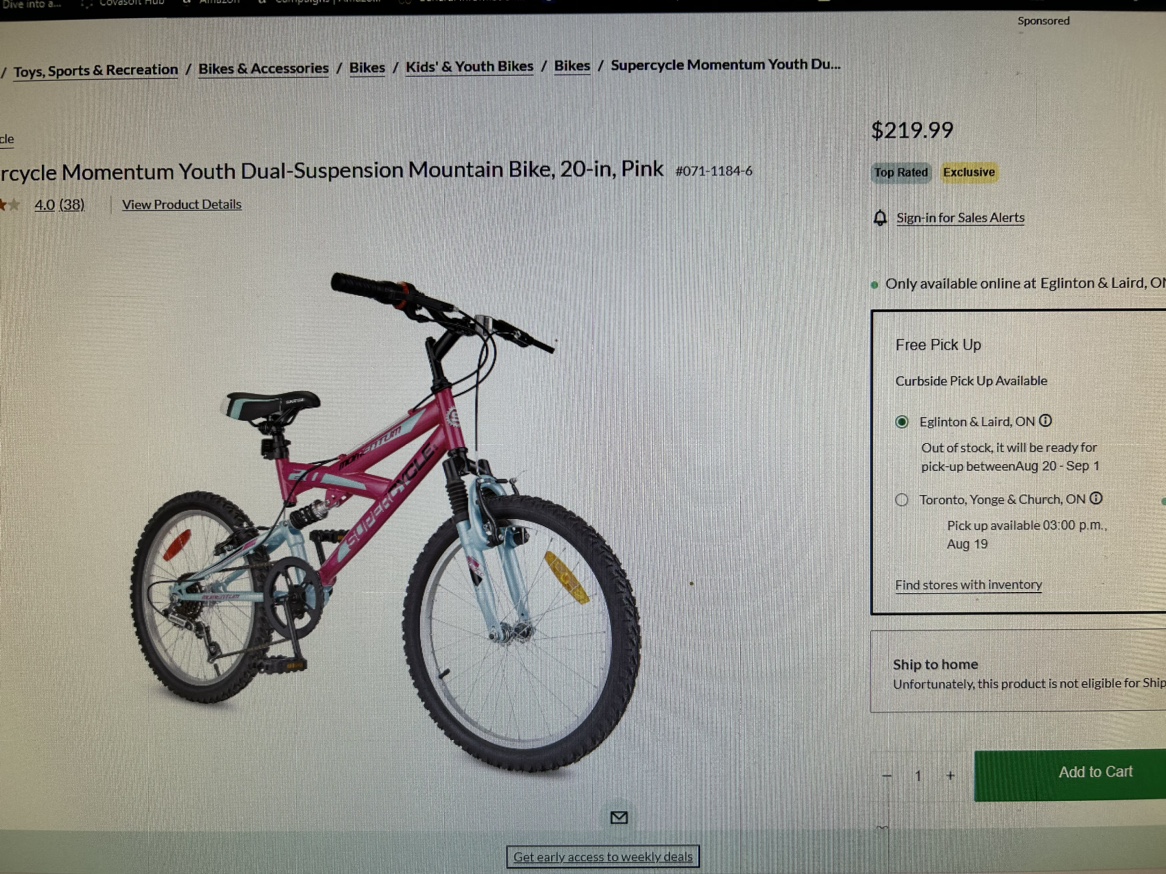 Girls bike Supercycle Momentum Dual Suspension 20-in, pink image indicator(2)