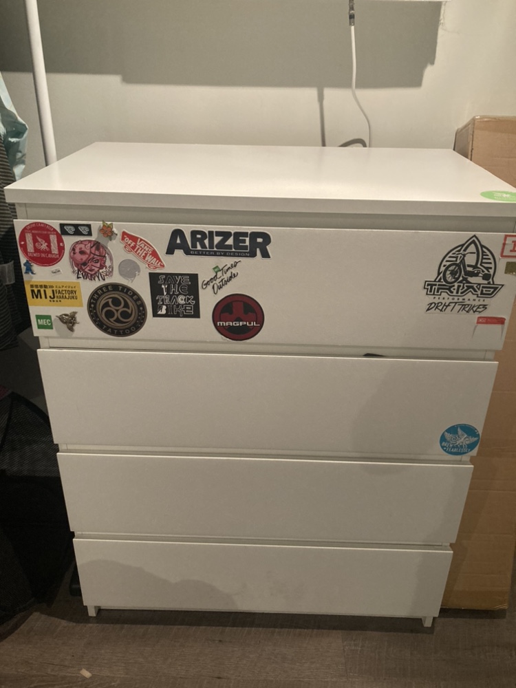 IKEA malm White Chest of Drawers thumbnail