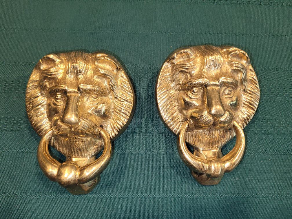 Brass Lion Head Door Knockers