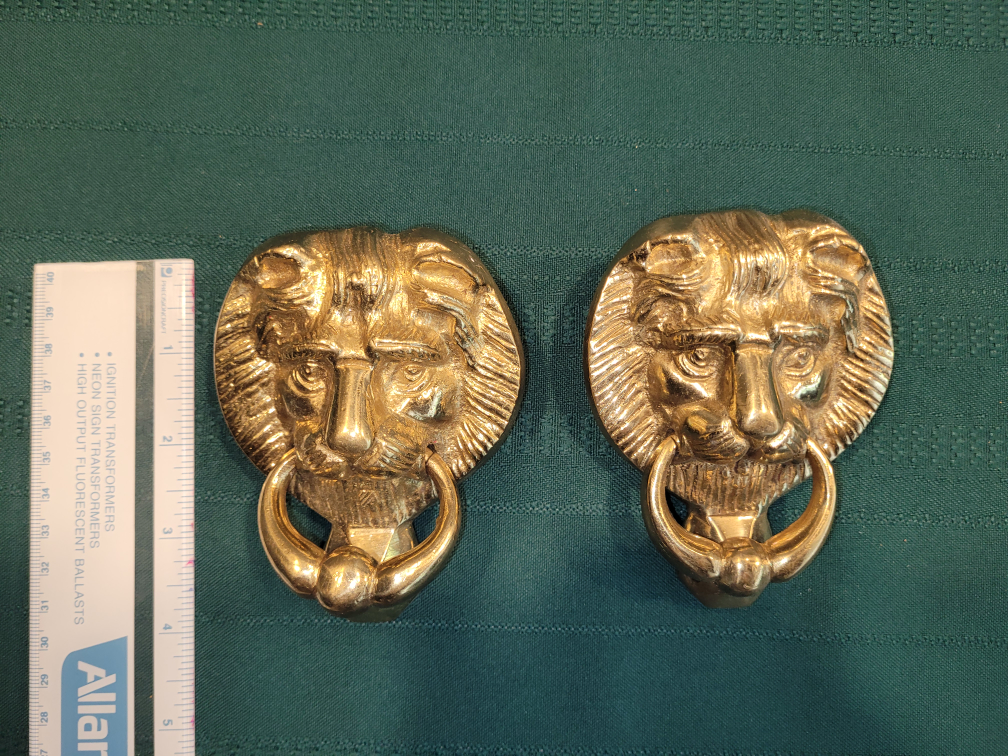 Brass Lion Head Door Knockers - photo 4