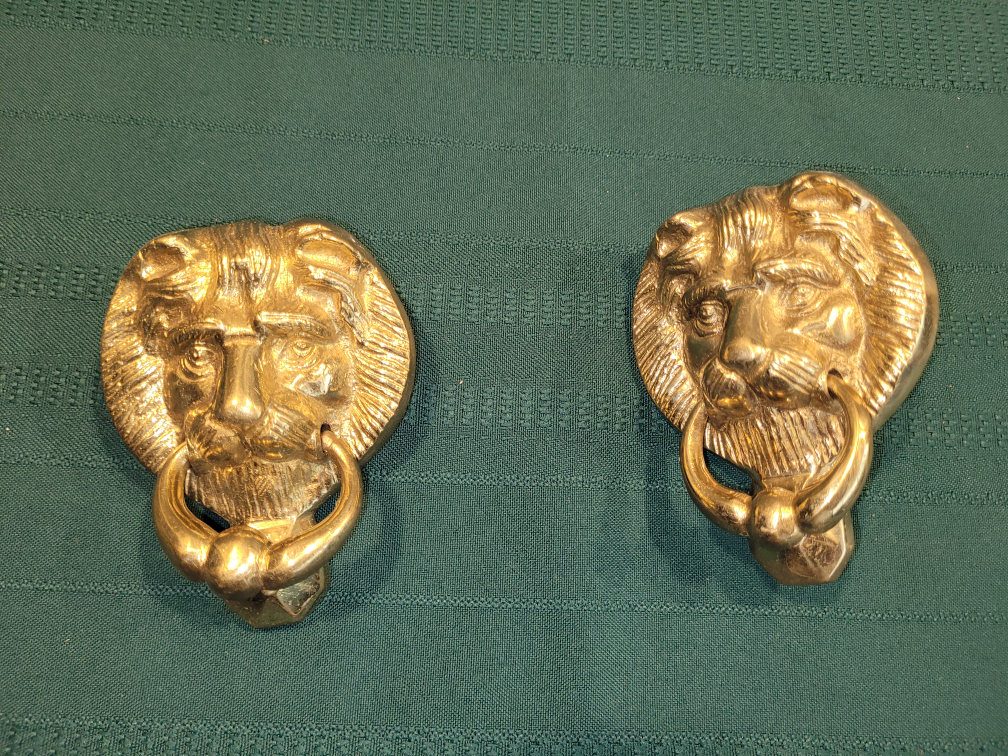 Brass Lion Head Door Knockers - photo 5