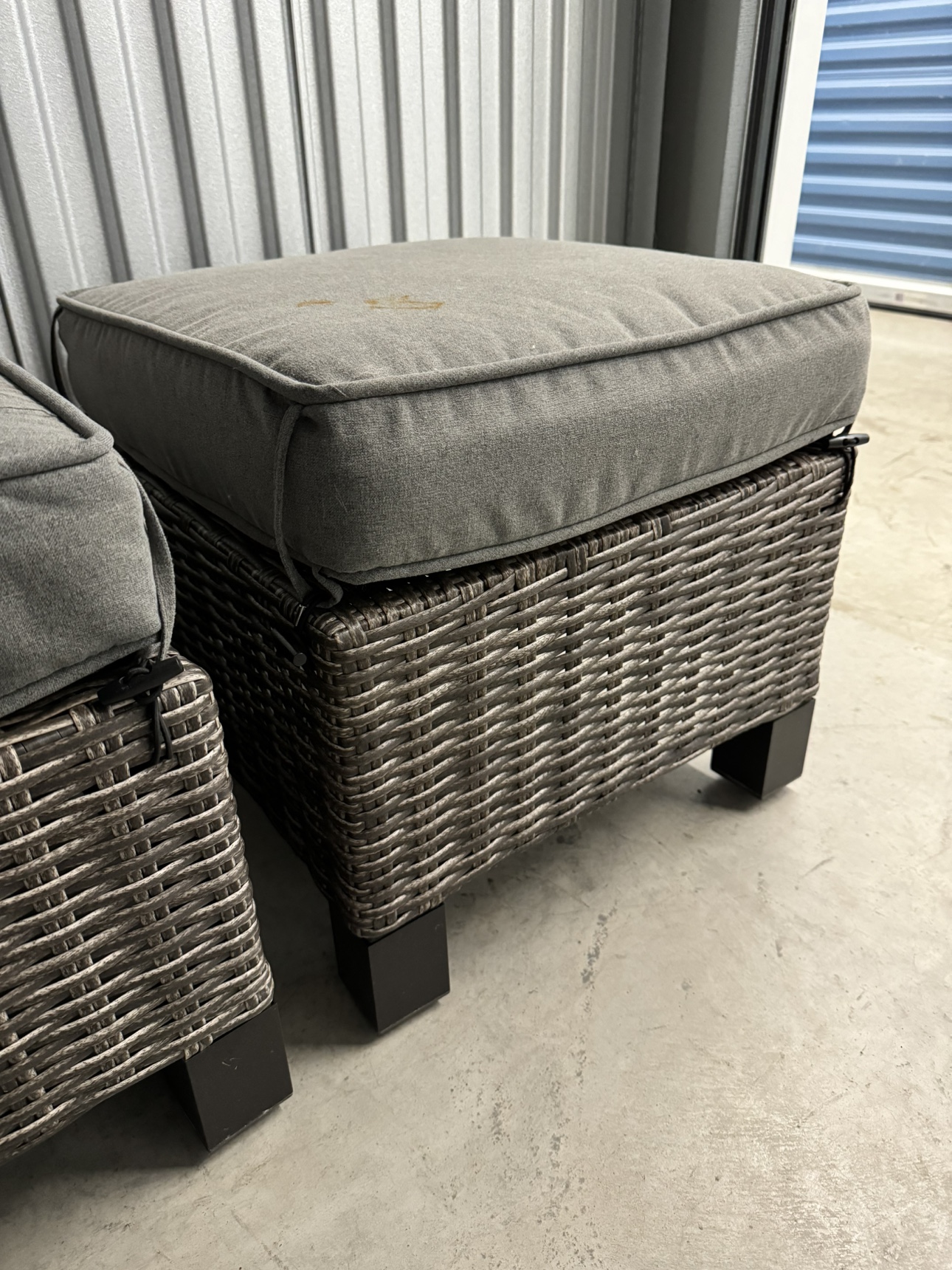 Patio Wicker Ottoman Set - Price is Negotiable image indicator(3)