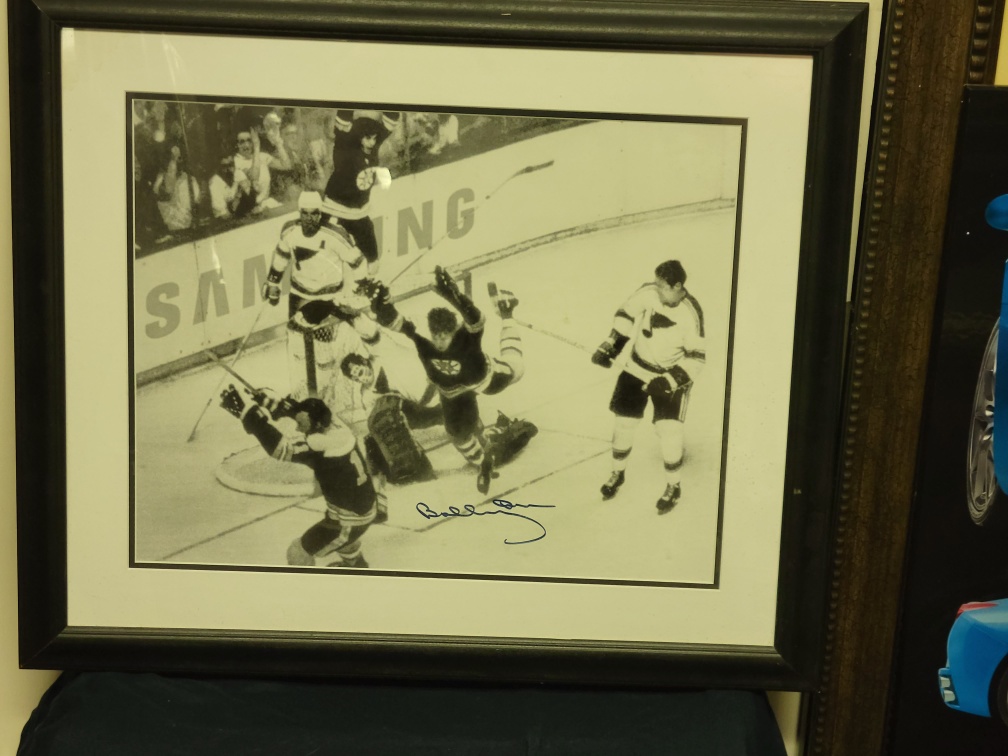 Bobby Orr autographed "The Goal" framed photograph thumbnail