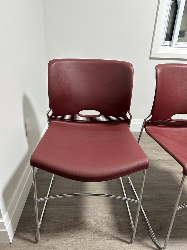 Set of 4 Burgundy Chairs - photo 3