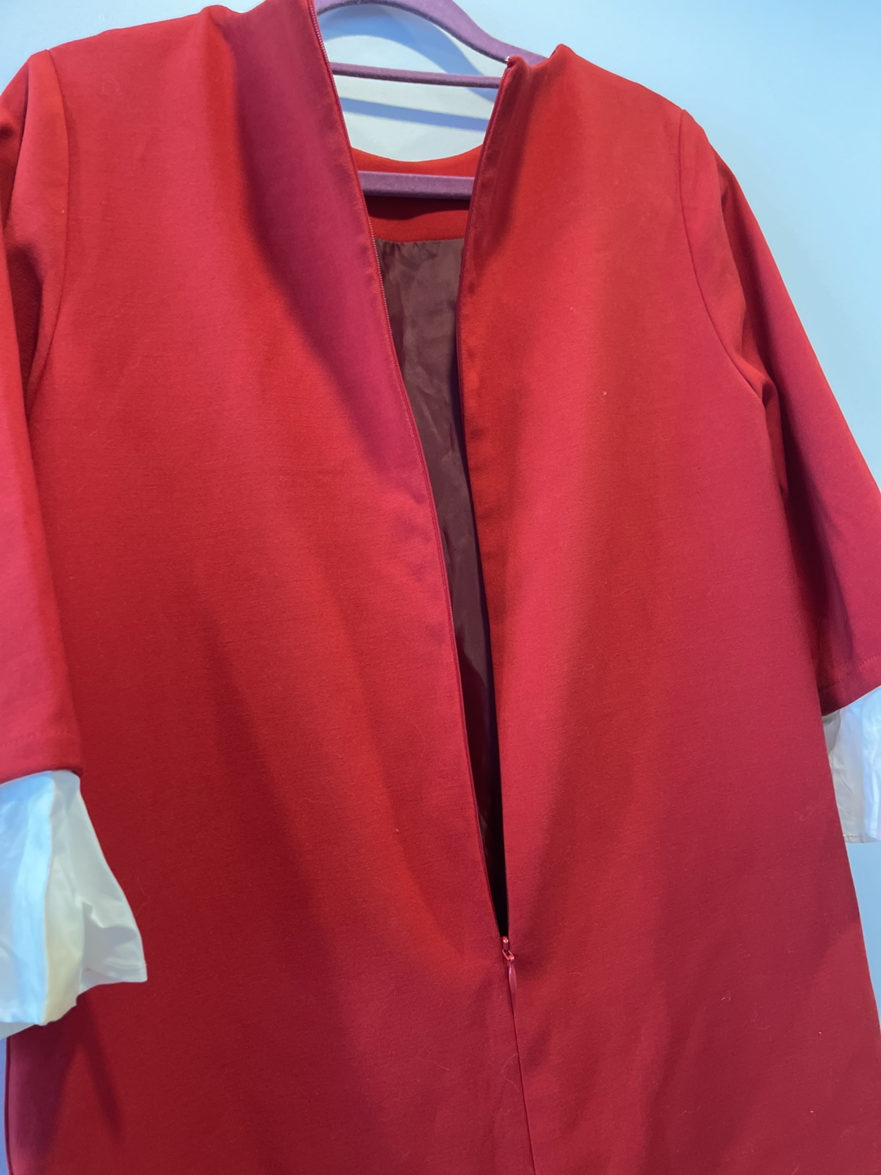 Japan Brand Red Dress with White Sleeves image indicator(10)