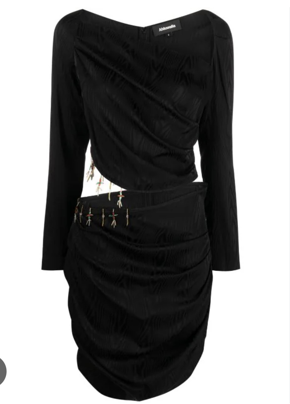 Ahluwalia Femi draped minidress