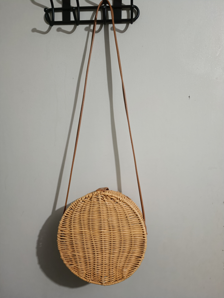 Zara Round Wicker Crossbody Bag image indicator(2)