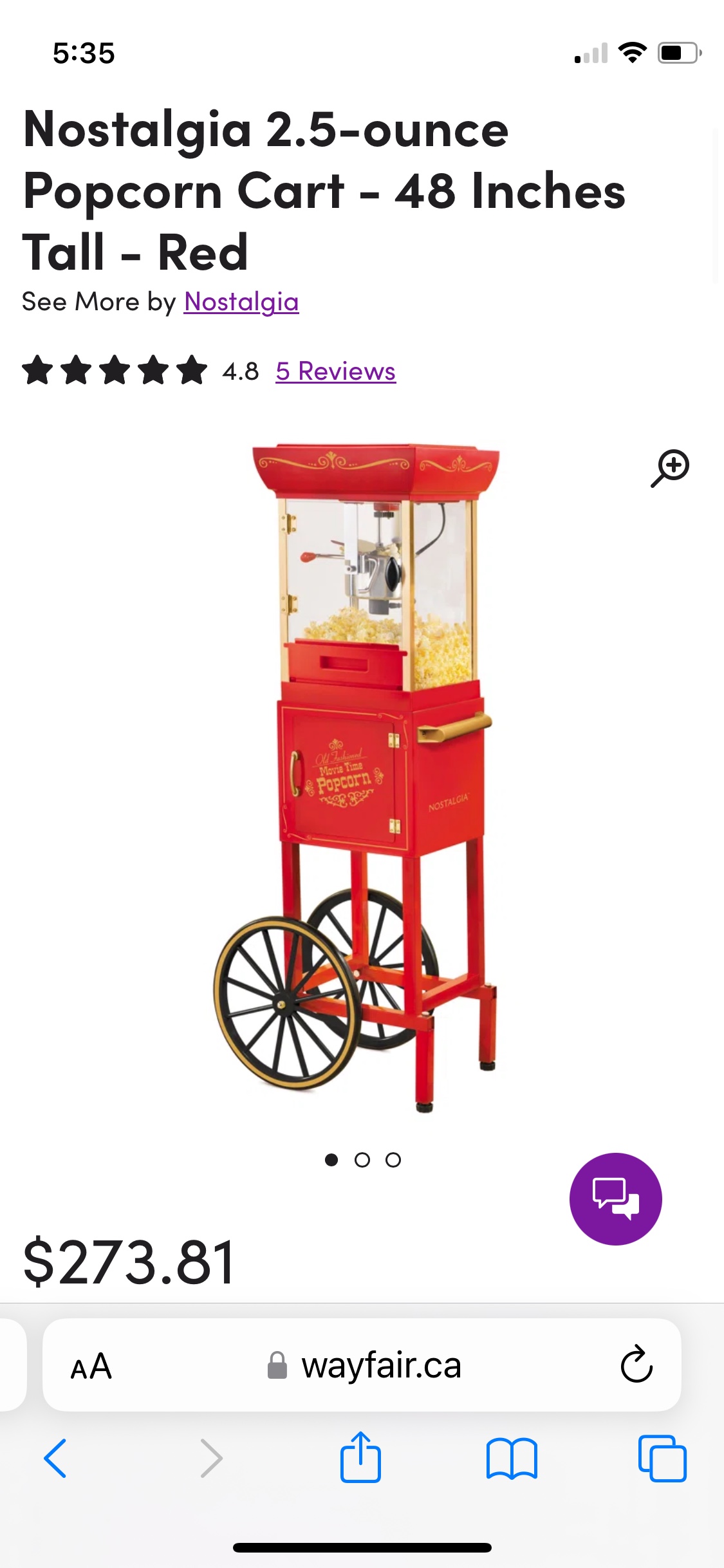 Nostalgia popcorn machine image indicator(3)