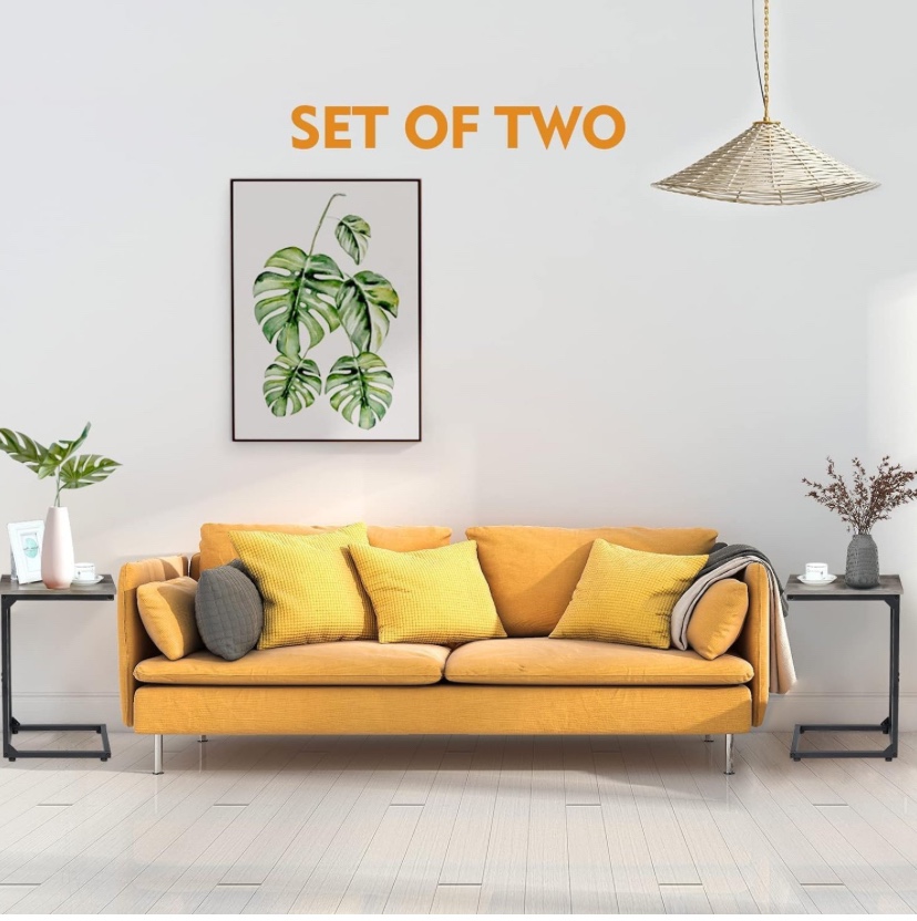 AMHANCIBLE C Shaped End Table Set of 2 - photo 5