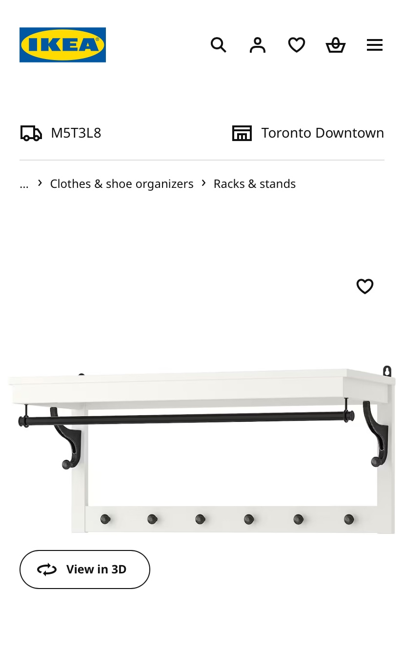 IKEA HEMNES Hat rack - white - photo 4