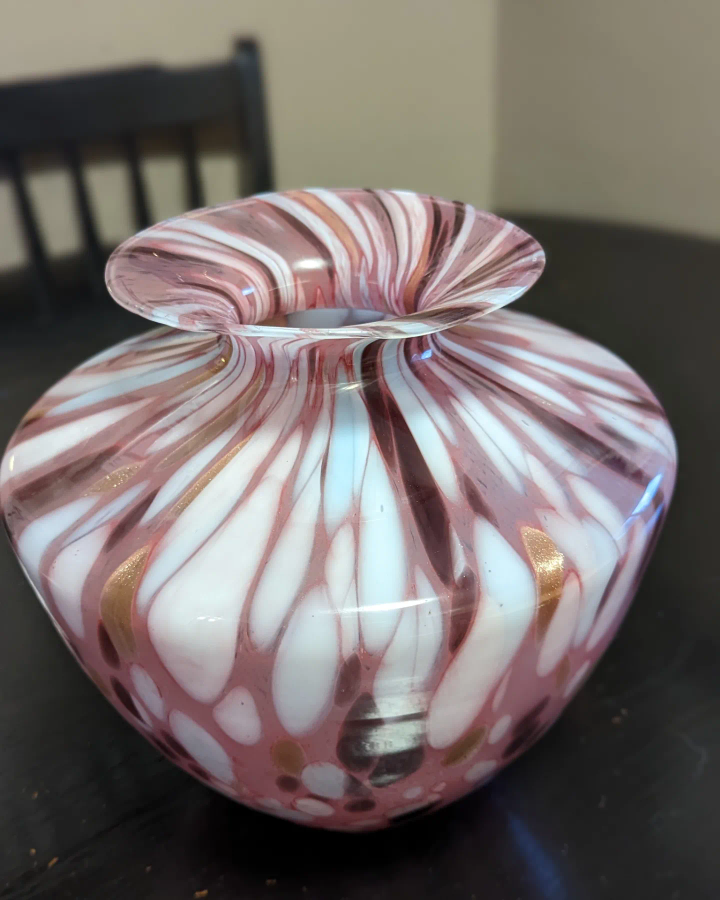 Maestri Vetrai Italian Art Glass Vase Azzurra Art Glass image indicator(3)