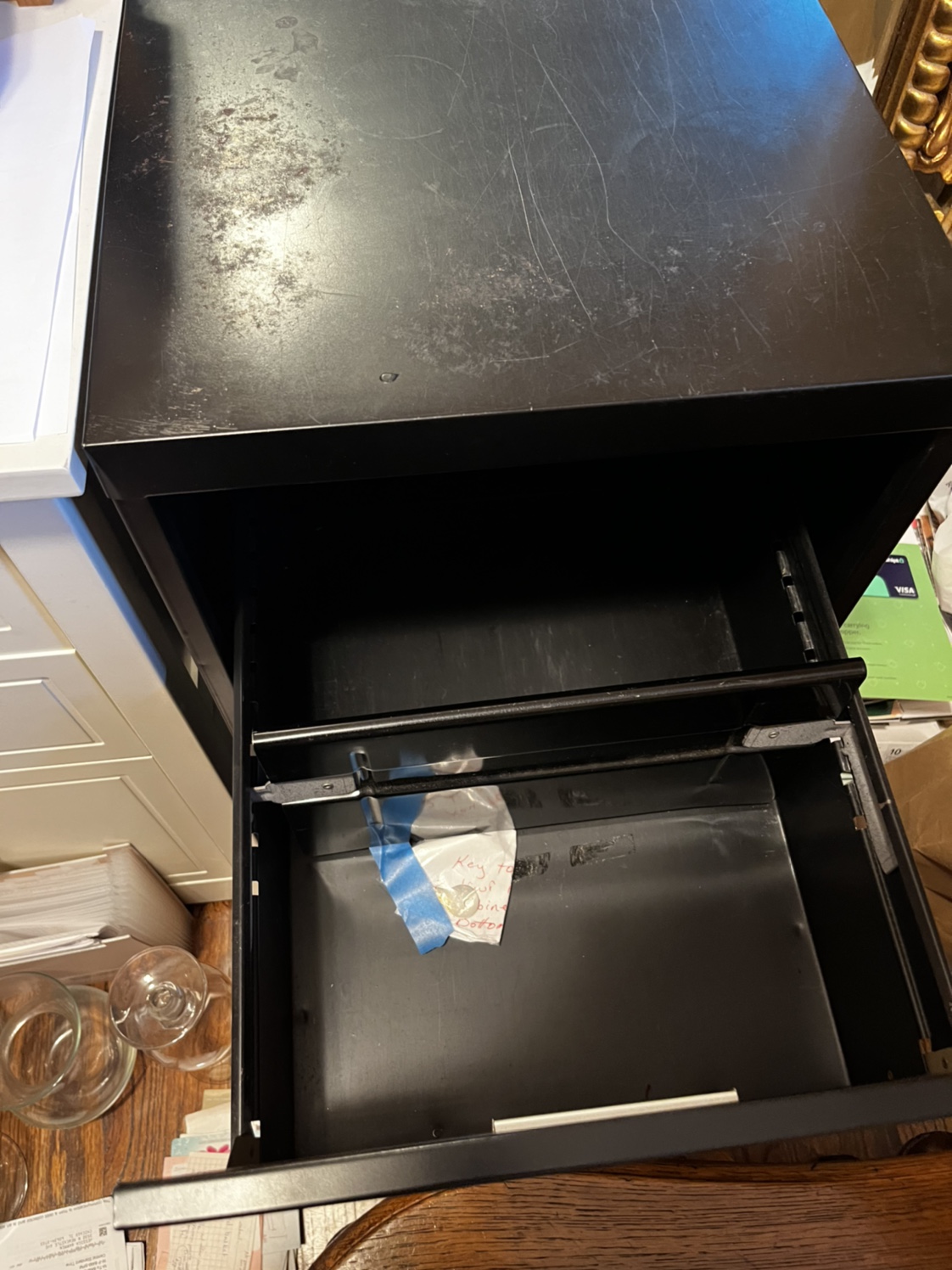 Black Metal File Cabinet - photo 4