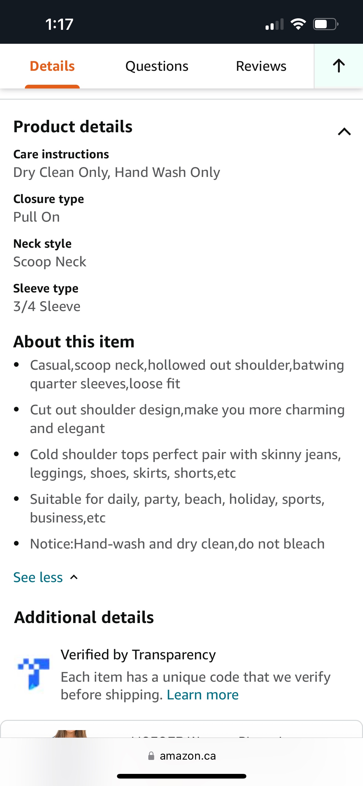 3/4 sleeve red cold shoulder top- NEW with Tags image indicator(4)