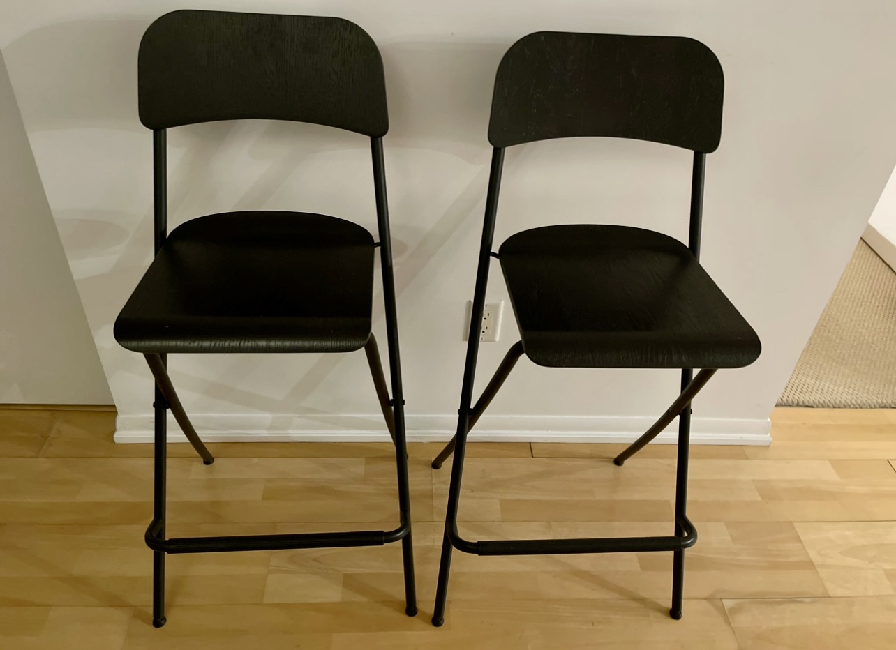 Two IKEA FRANKLIN Bar stool