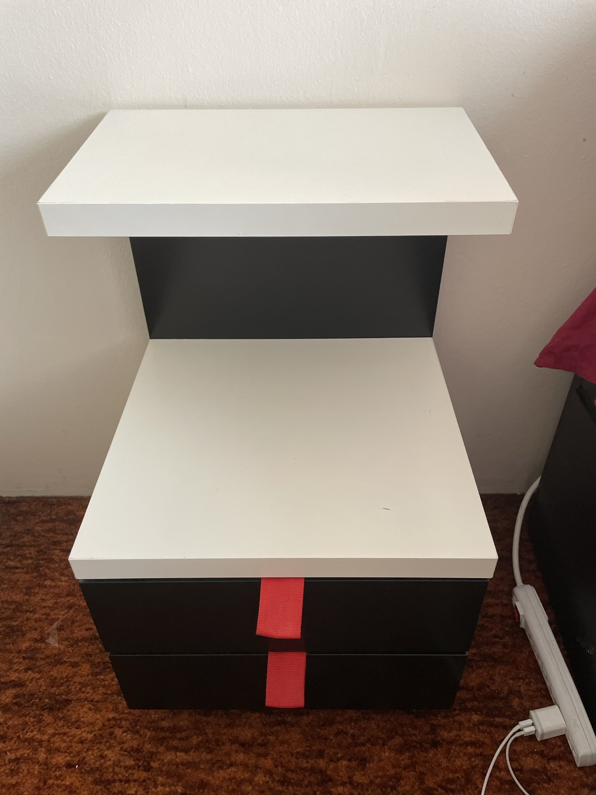 Black and White Nightstand - photo 2