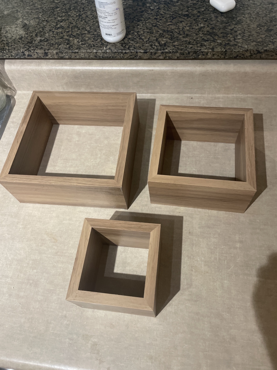 Set of 3 Wooden Wall Shelves