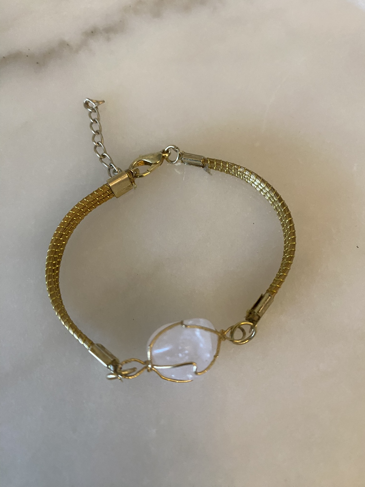 Gold and Quartz Crystal Bracelet #freecycle thumbnail