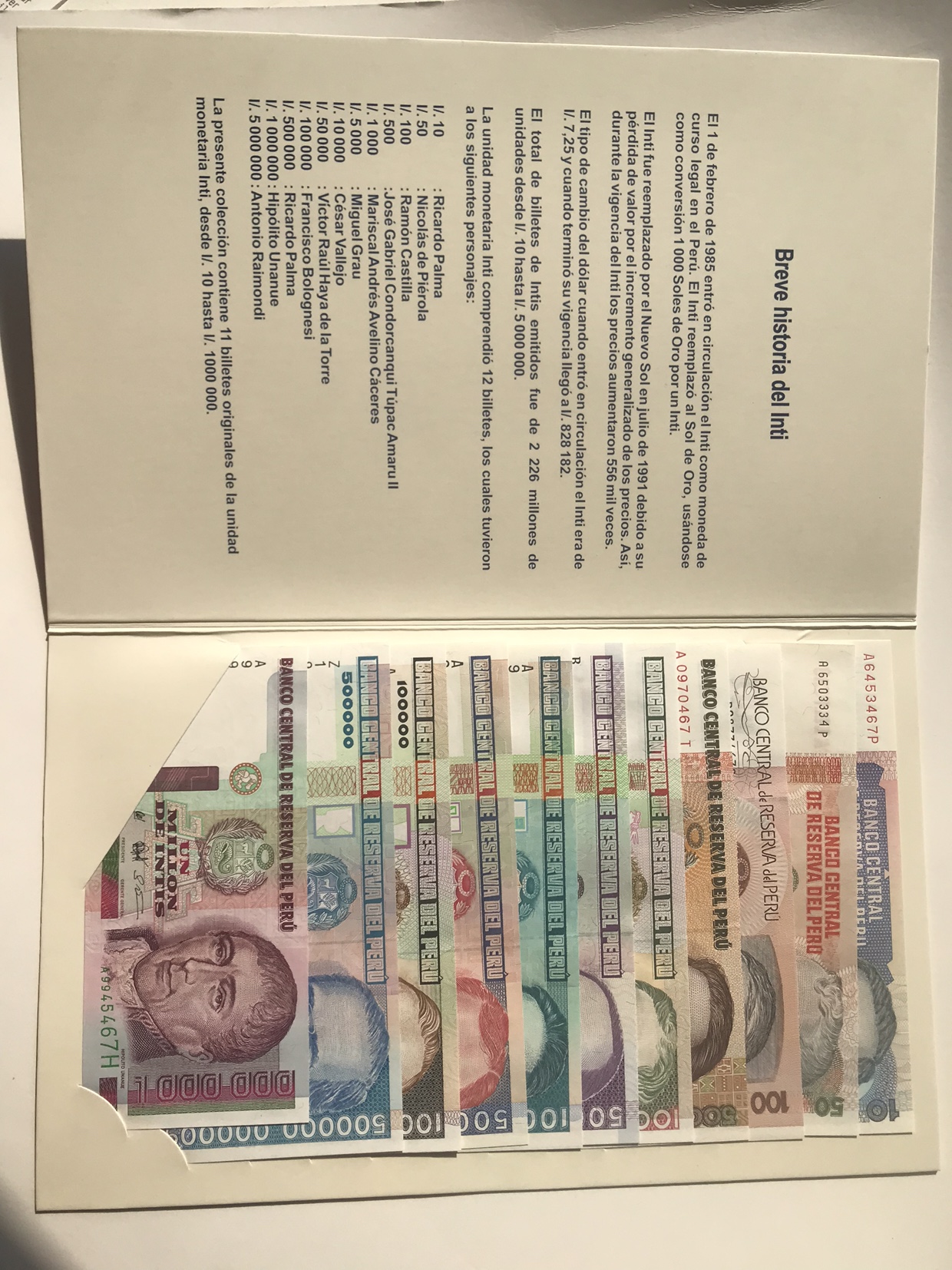 OLD BILL COLLECTION Peru INTIS (not currently currency) - photo 4