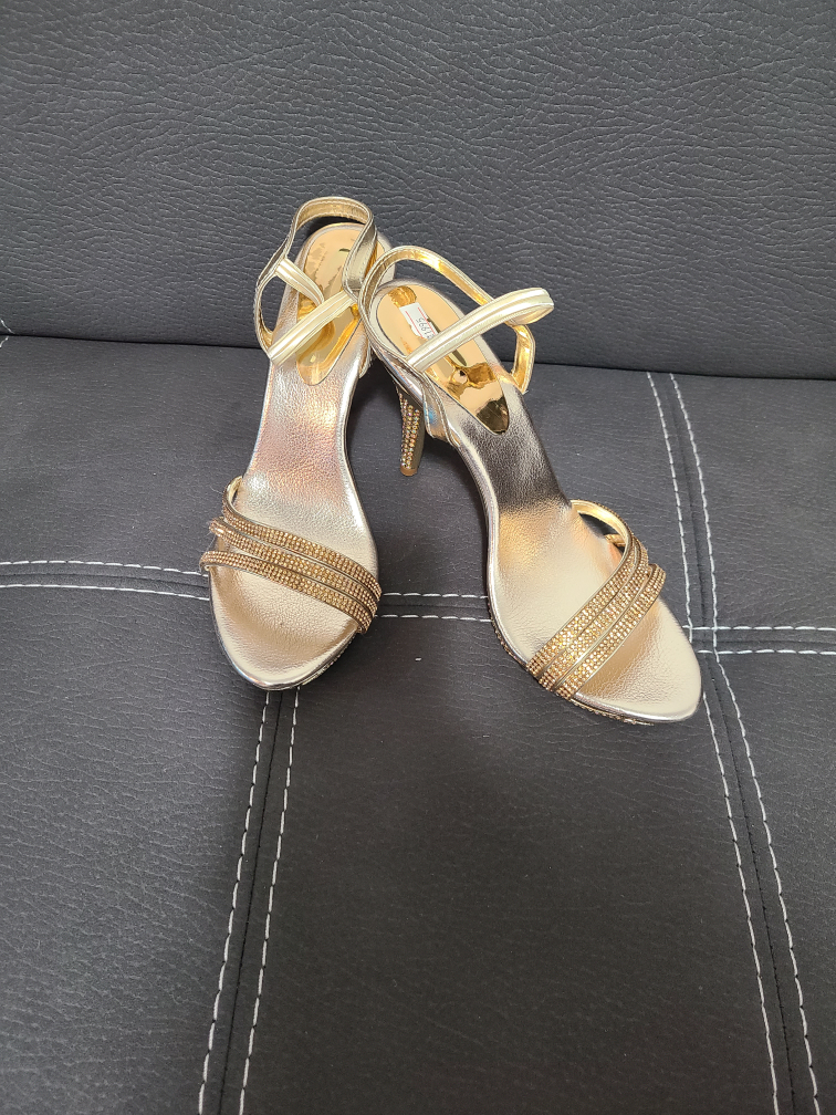 Gold Strappy Heels thumbnail